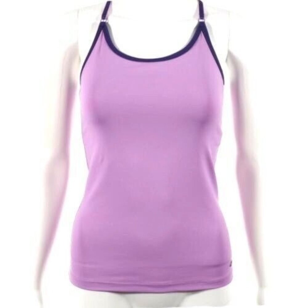 Champion Athletic Tank Top Size XS Racerback Shelf Bra Ribbed Semi Fitted Purple